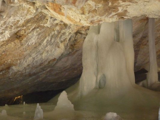Dobsinska ice cave in Slovakia