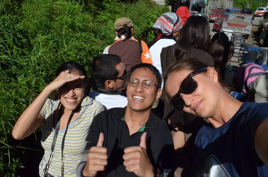 me and Dong Ho on top of a jeepney in Batad rice terraces