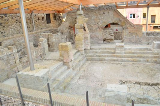 remains of the Roman baths