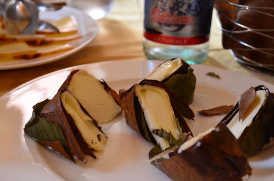 delicios cheese in Palazzo Salsole in Sassello