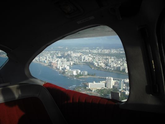 San Juan view from airplane