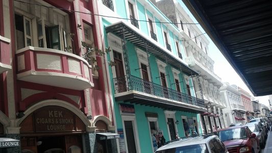 pretty colourful buildings in San Juan