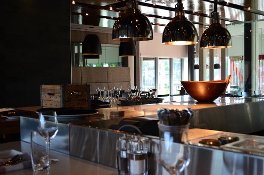 beautiful modern design of Les Labours restaurant