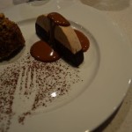 chocolate and nuts dessert at Les Labours Hotel La Ferme